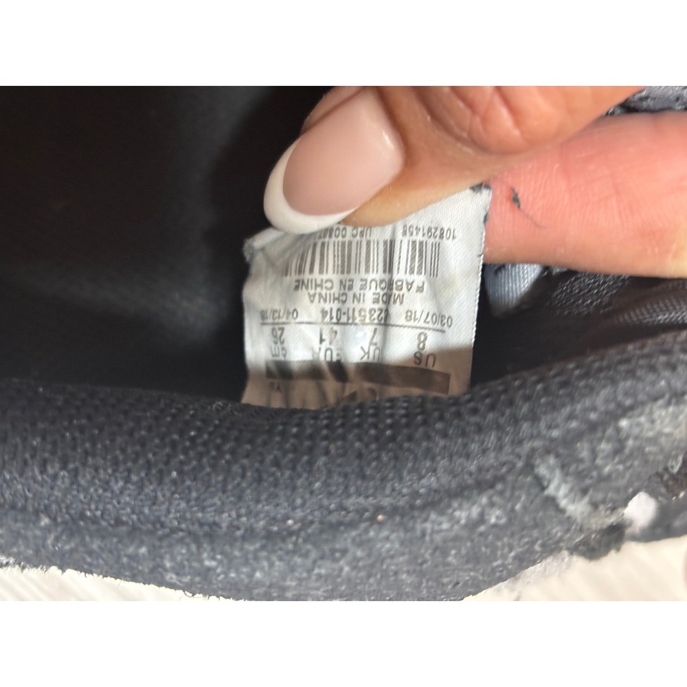 Nike Sneakers Mens 8 Black Cool Grey Air Force 1 Low 3D Chenille Swoosh - Picture 13 of 16
